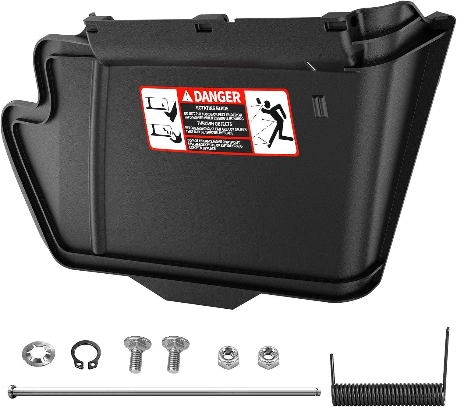 TCA16388 TCA16387 Discharge Chute Kit for JD X370, X380, X384, Z355E, Z355R, Z375R, GT225 Lawn Tractors, Replace AM128245 AM128170 TCA16387, Easy to Install and Robust - Black