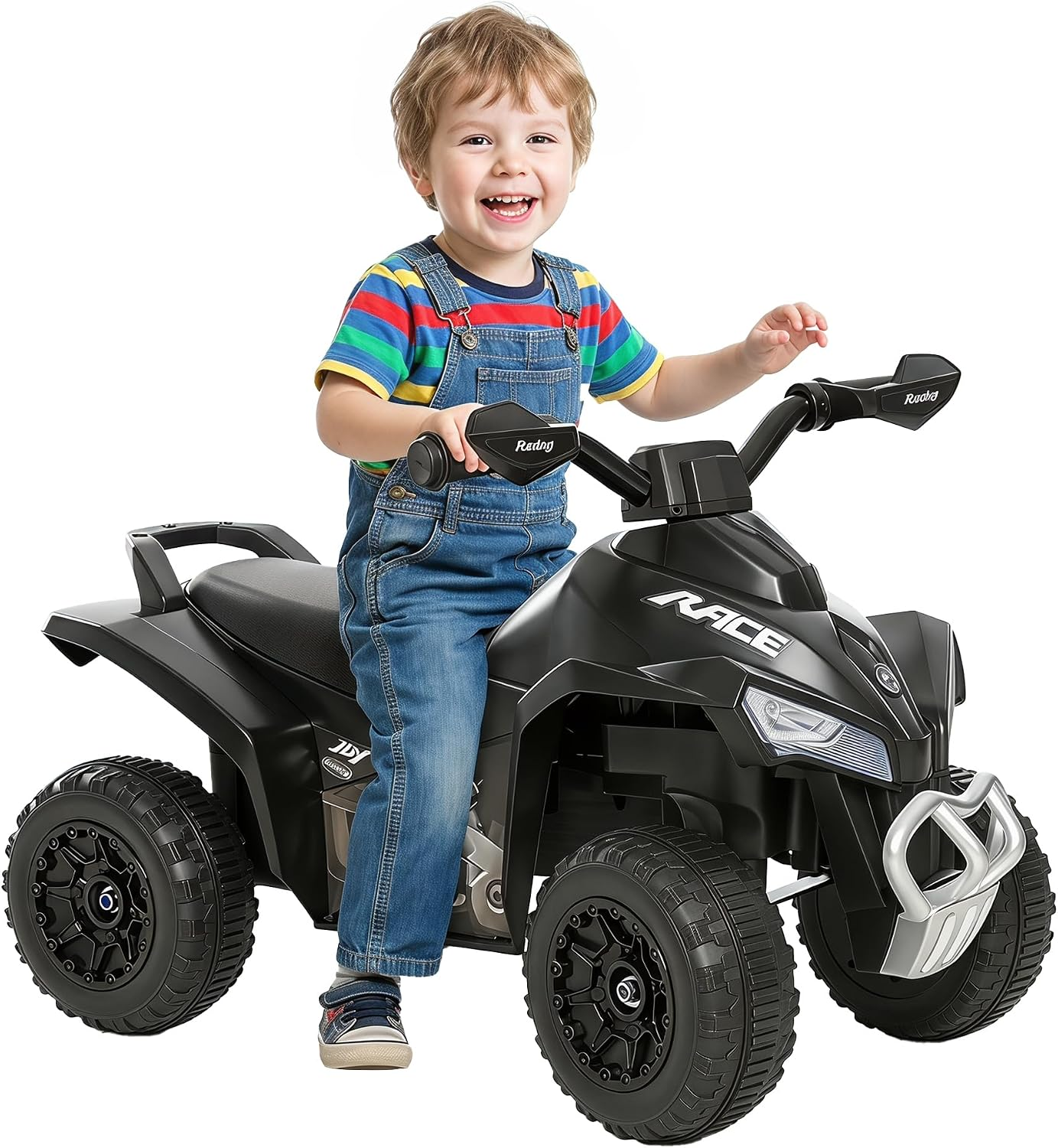 NO Power Kids Ride on Push Car ATV for Toddlers 1.5-3 Years Old Black