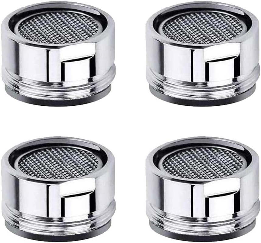 Faucet Aerator Kitchen Sink Replacement Parts with Brass Shell 15/16-Inch Male Threads Filter with Gasket for Kitchen Bathroom - 4 Pack