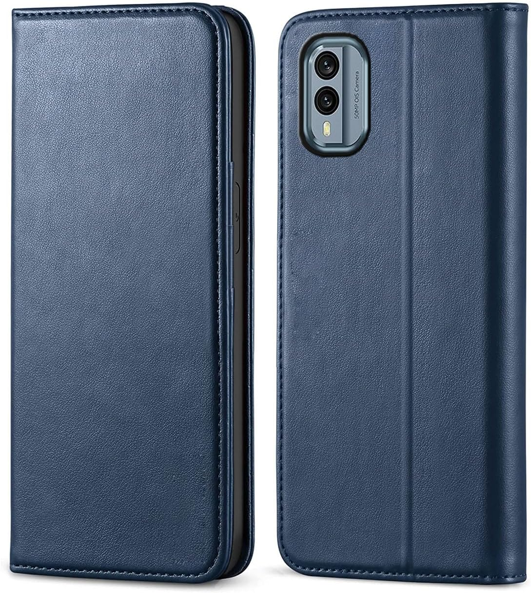 For Nokia X30 5G (6.43 Inch) Case,  Wallet Cover for X30 PU Leather Pockets Shockproof Magnetic Flip Card Holder (Blue)