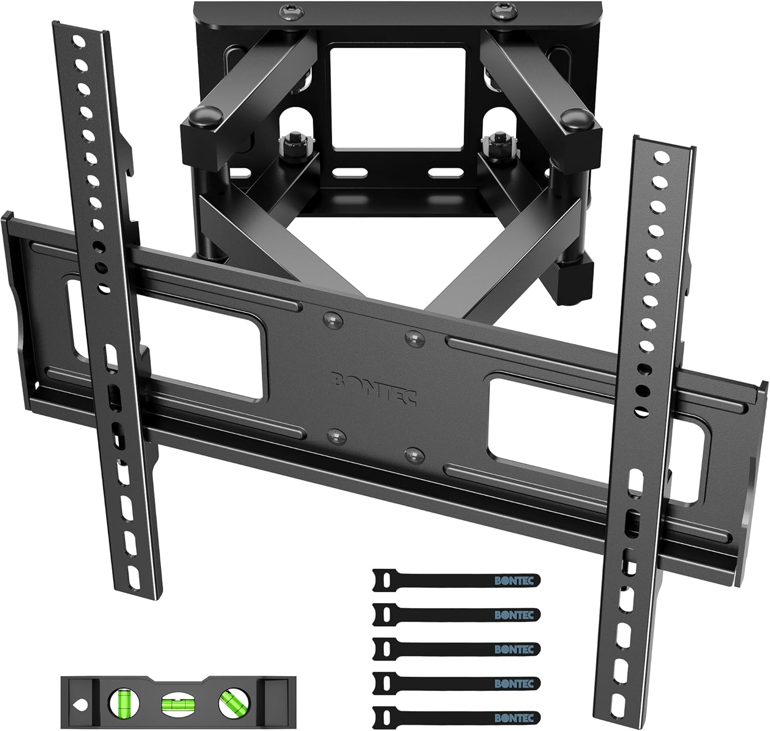 thumbnail image 2 of BONTEC Full Motion TV Wall Mount With Extra Long Arm – Extends 850mm, Holds 32–70 Inch TVs Up To 60kg, Tilt & Swivel, VESA 400x400mm – For Concrete/Brick Walls 2 of 12