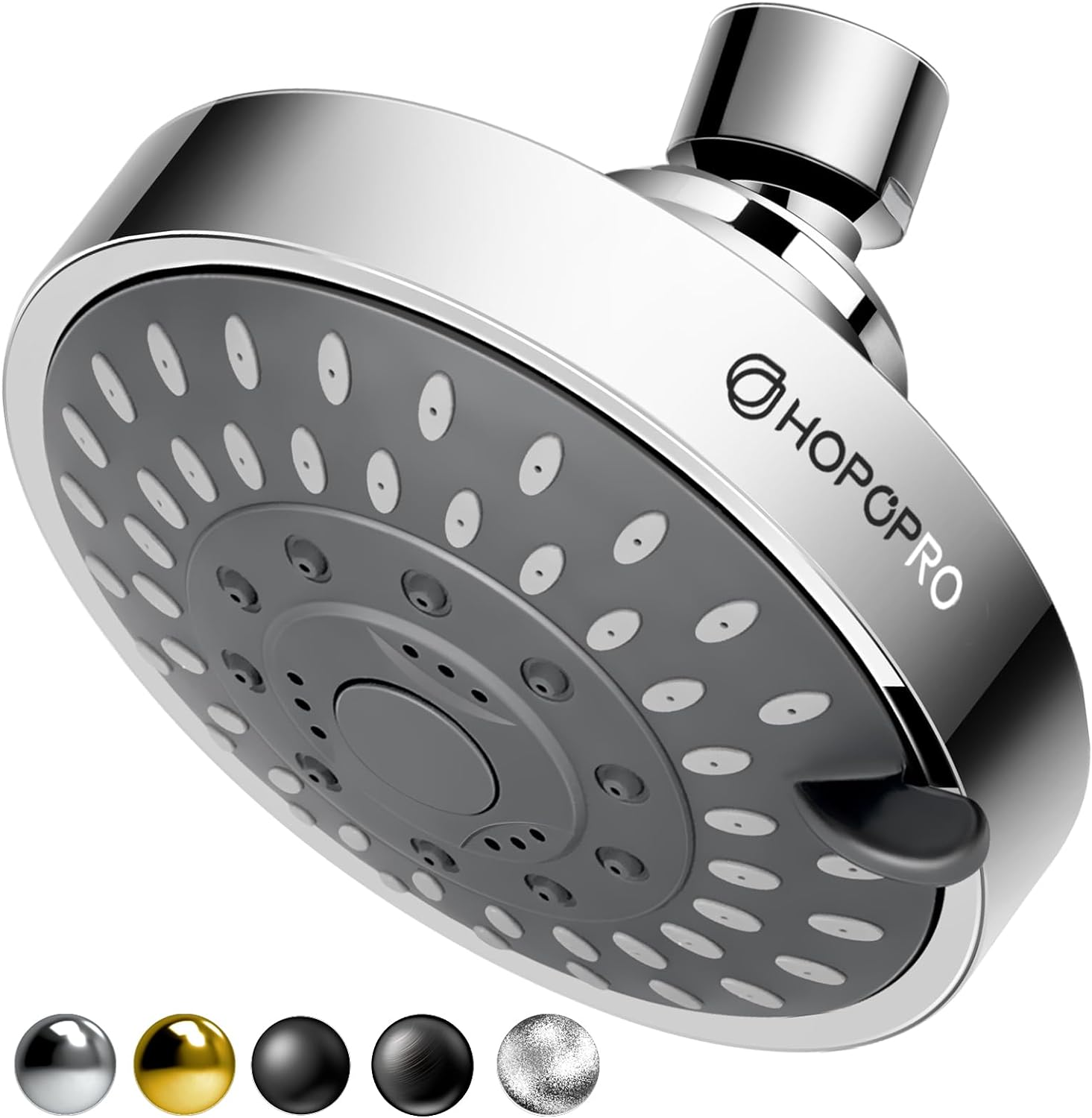 NBC News Recommended 5 Modes High Pressure Shower Head 4.1 Inch High Flow Fixed Showerheads Bathroom Showerhead for Luxury Shower Experience Even at Low Water Pressure