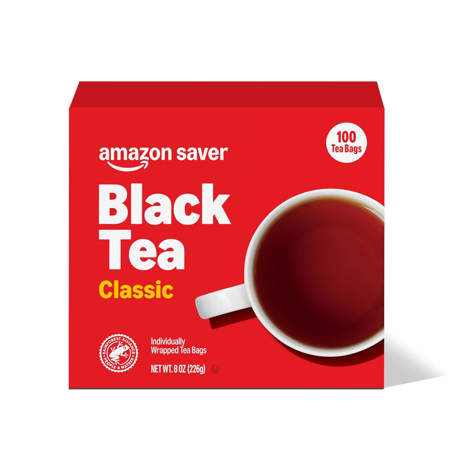 Amazon Saver, Classic Black Tea, 8 Oz, 100 Ct