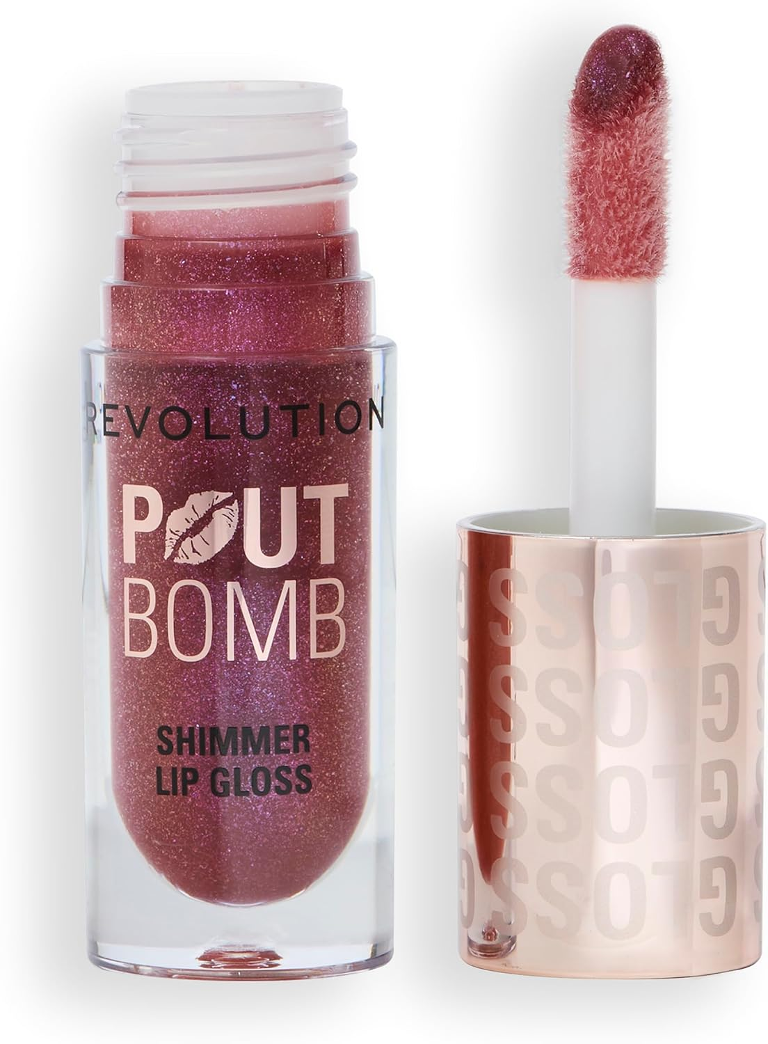 Revolution, Pout Bomb Shimmer Gloss, High-Shine Lip Gloss & Shimmer for Glossy