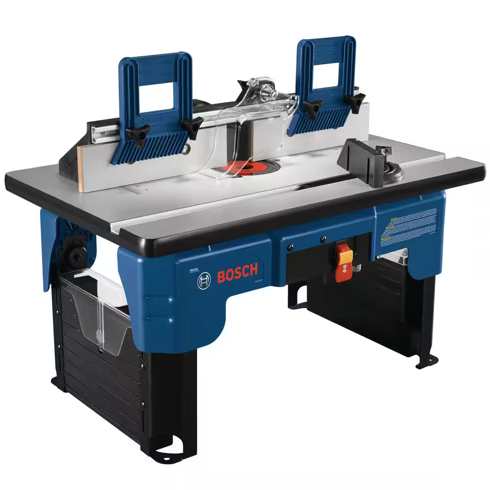 26 In. X 16.5 In. Laminated MDF Top Portable Jobsite Router Table with 2-1/2 In. Vacuum Hose Port