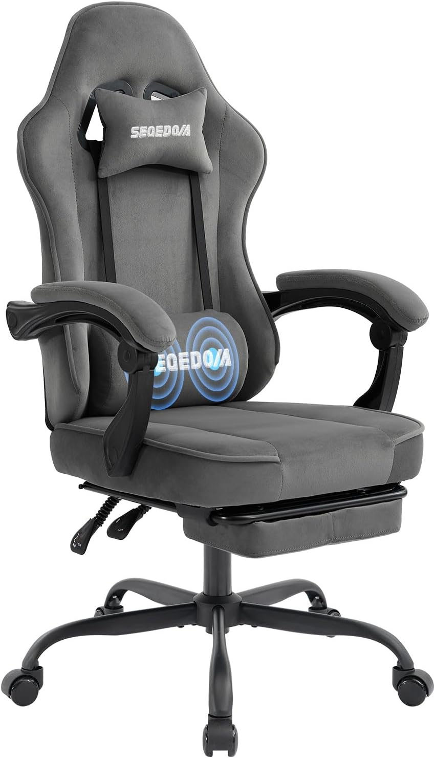 segedom Gaming Chair Technology Fabric Computer Chair with Pocket Spring Cush... - Picture 2 of 14