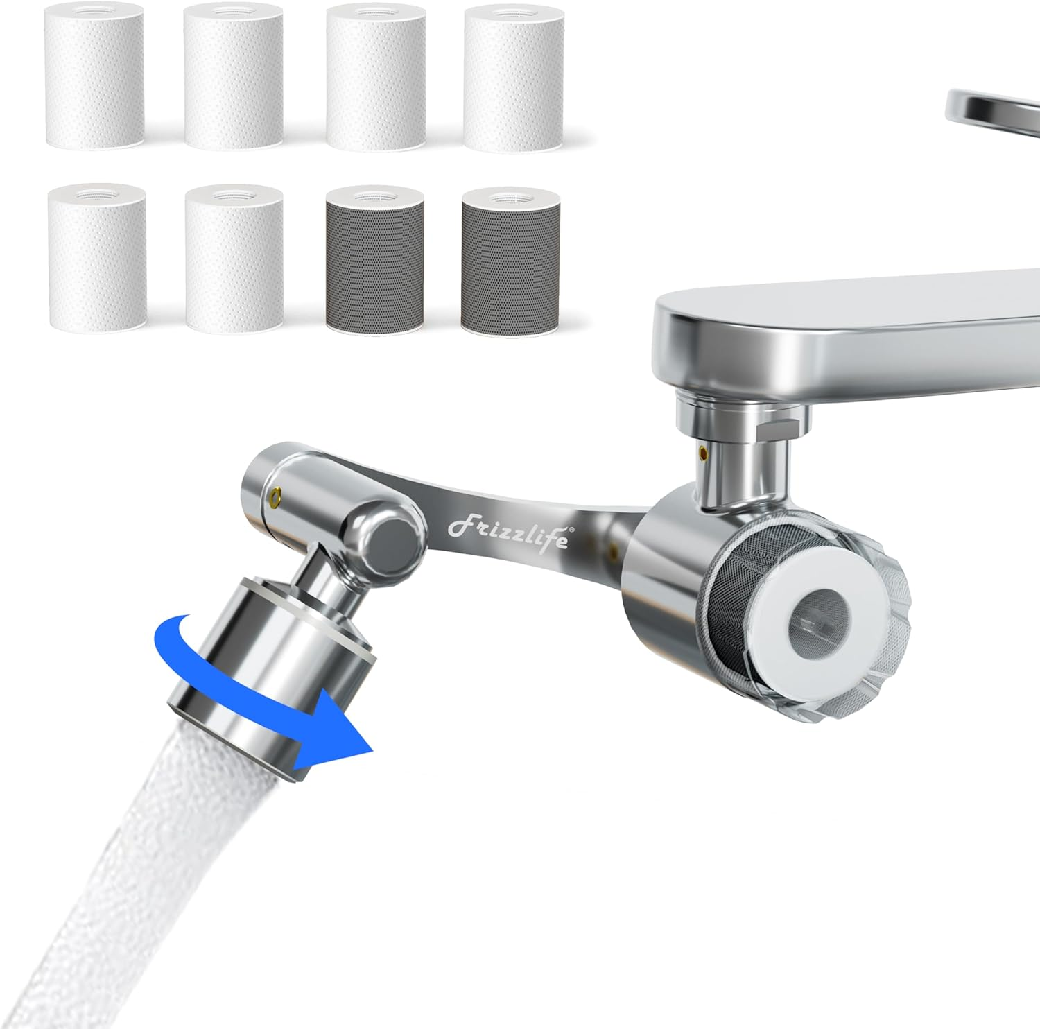 Filtro agua grifo cocina bano 9 piezas reduce 99 por ciento cloro giratorio 1080