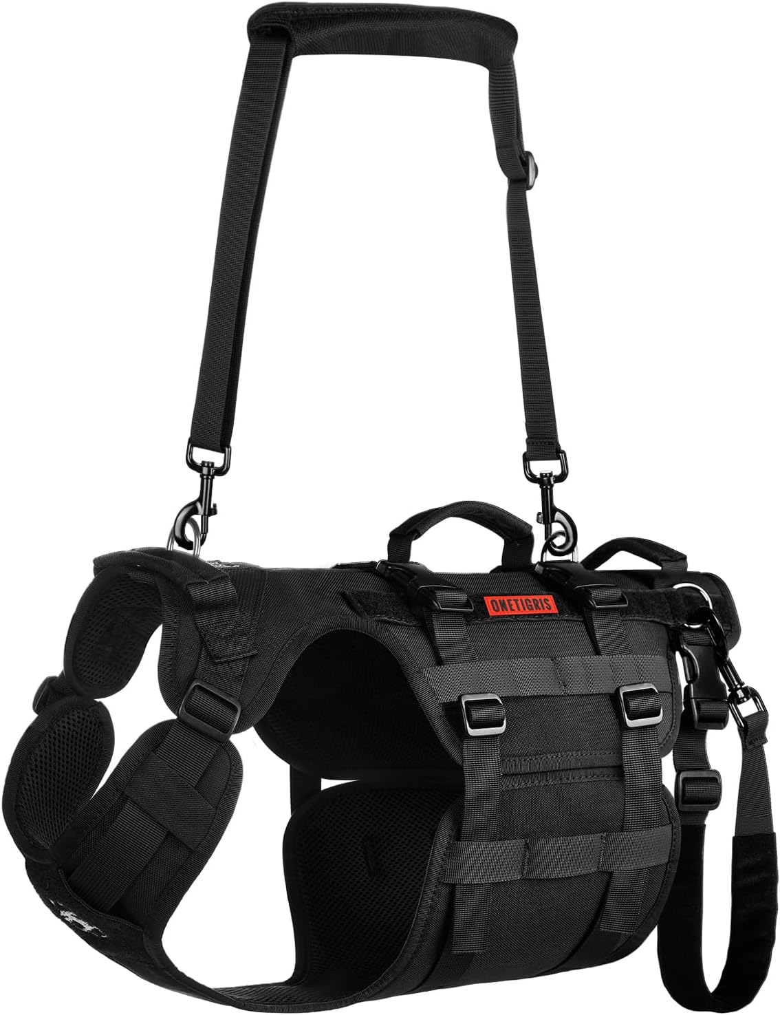 Dog Lift Harness for Large Dogs, Dog Hip Support Brace, Full Body Dogs Lifter with Handles Invictus Multifunctional Mobility Assistance Vest for Back Legs (Black, Medium)