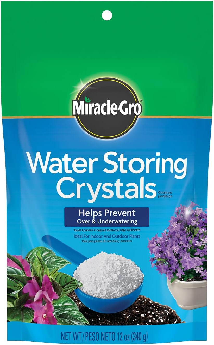 Water Storing Crystals for Plants, Prevent Over/Underwatering, 12 oz for Indoor & Outdoor Plants