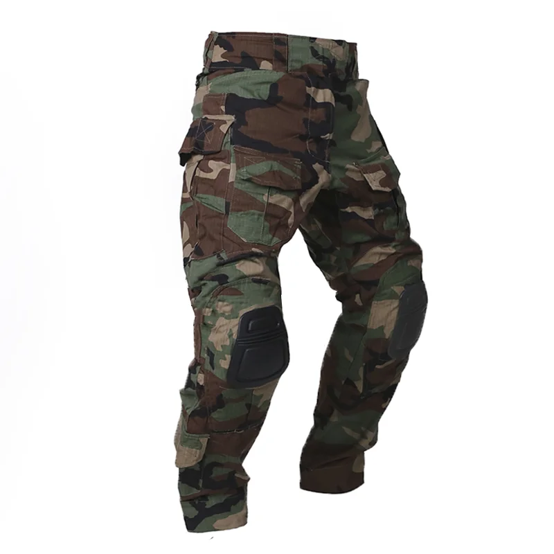 Men Combat Pants with Knee Pads Tactical Cargo Sport Trousers Camouflage Multicam Trekking Hunting Clothes