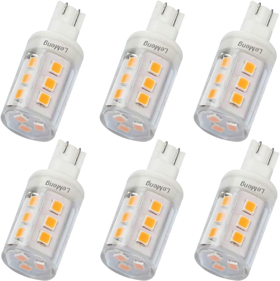 3W T10 Wedge Base 921 LED Light Bulb,2700K Warm White,12Vac/Dc Landscape Garden Patio Path Driveway Malibu,Automotive Car RV Camper Trailer Motorhome Marine Boat Dome Fixture Lighting-6 Pack
