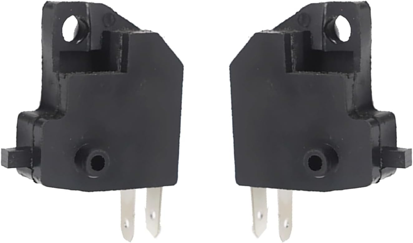 2 PCS Motorcycle Right Brake Light Switch, Right Front Hydraulic Brake Master Cylinder Light Stop Switch Kit, Handlebar Awitch Replacement, Universal for Motorcycles Off-Road Vehicles (Black)