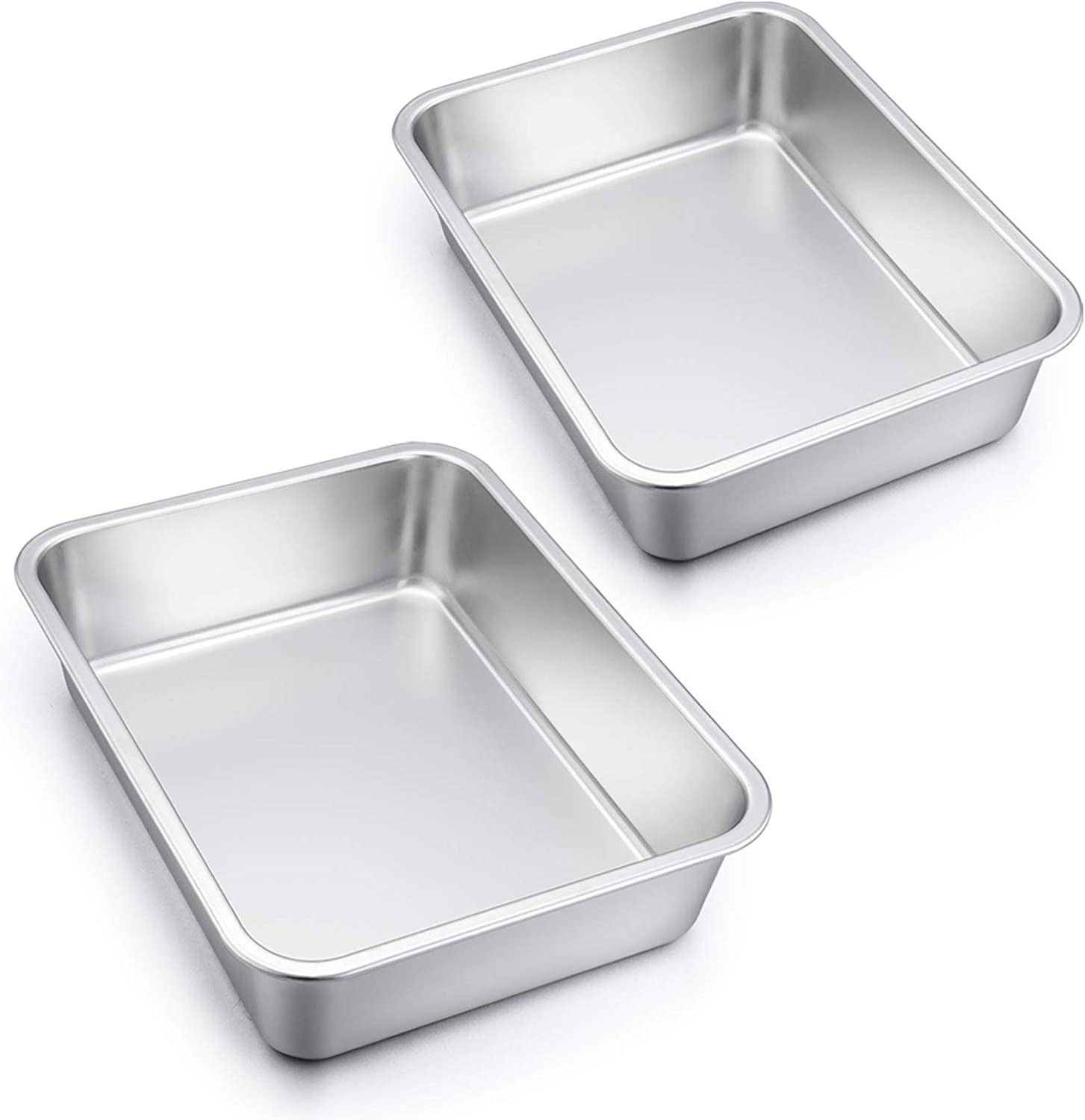 Lasagna Pan Set of 2, Deep Stainless Steel Baking Pans, X10