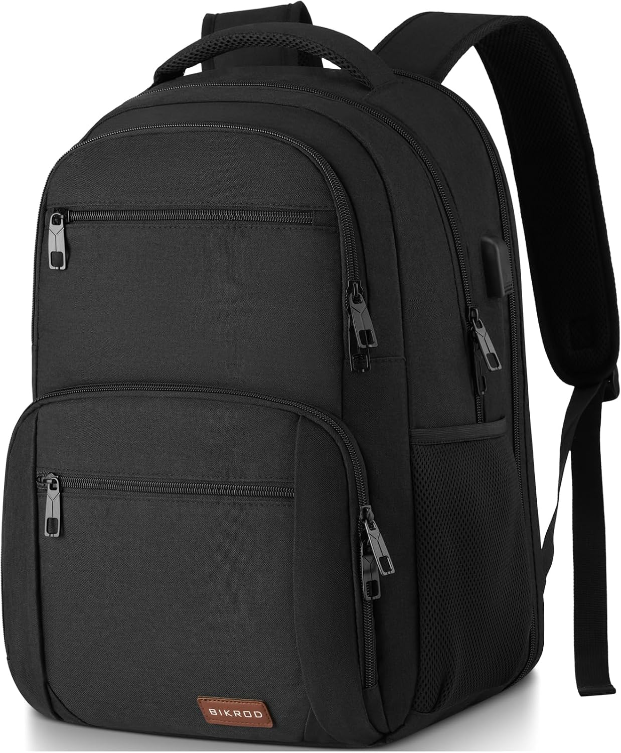 Backpack for Men and Women, School Backpacks for Teen Boys, Water Resistant TSA Travel Backpack with USB Charging Port, Business Anti Theft Sturdy Computer Bag Gifts Fits 15.6 Inch Laptop, Black