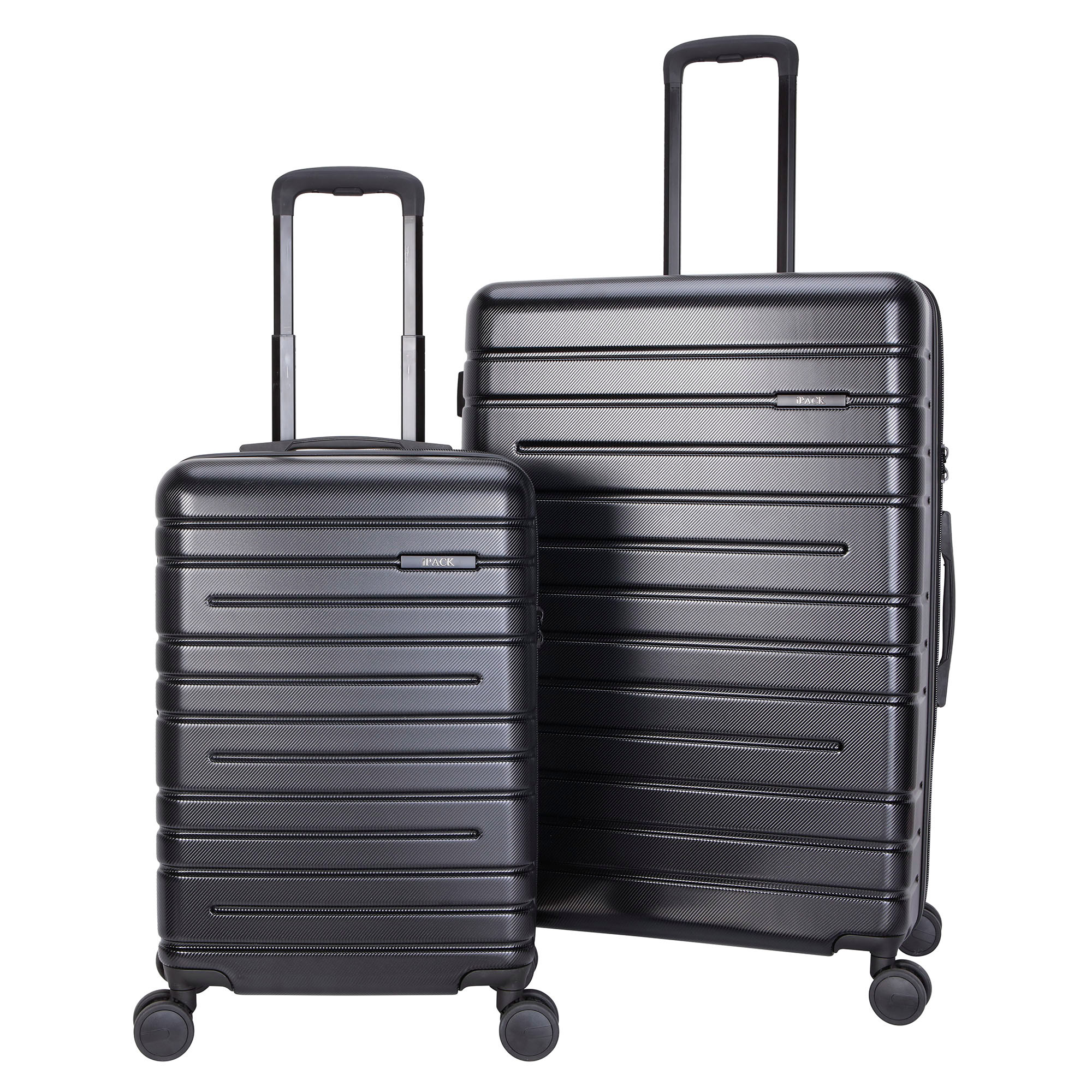 iPack Hardside Luggage Set 2pc Spinner Carry On + Check In Suitcase