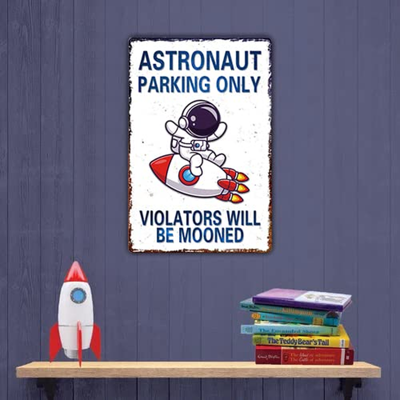 Perfect Space Gifts for Kids - Astronaut Parking Only Sign - Outer Space Them... - Picture 5 of 14