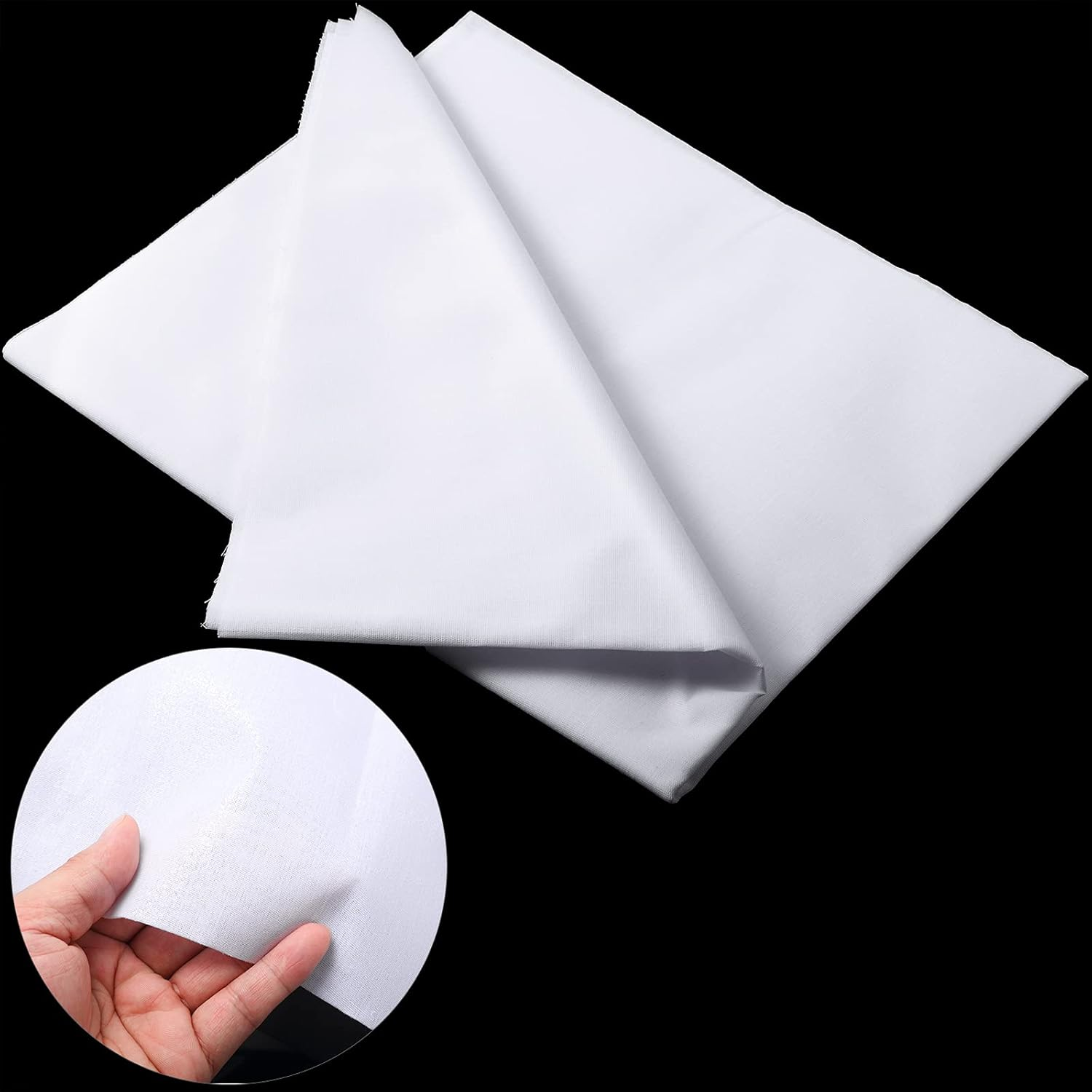 Tatuo 43 Inch by 1 Yard White Iron on Patches for Clothing Repair Large Iron on Mending Fabric Adhesive Patches for Holes Pants Knees Elbow Pockets Clothes Designs