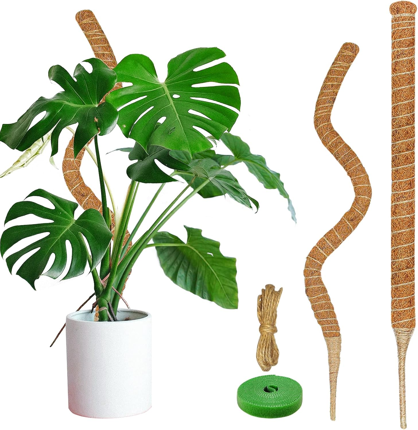 2 Pack Moss Pole, 26.8-Inch Moss Poles for Plants Monstera