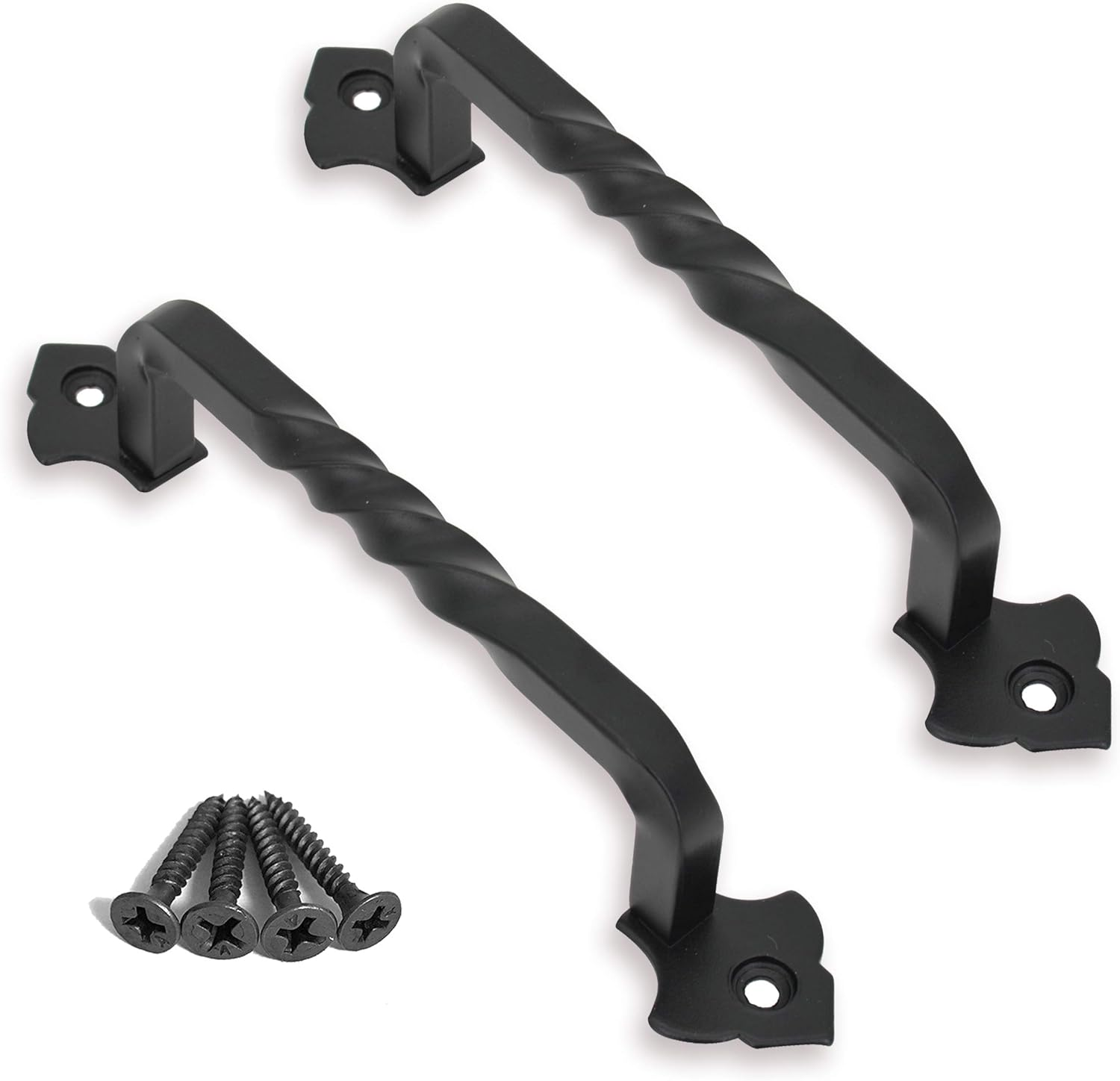 2-Pack 6-Inch Rustic Barn Door Pull Handles for Gates and Cabinets
