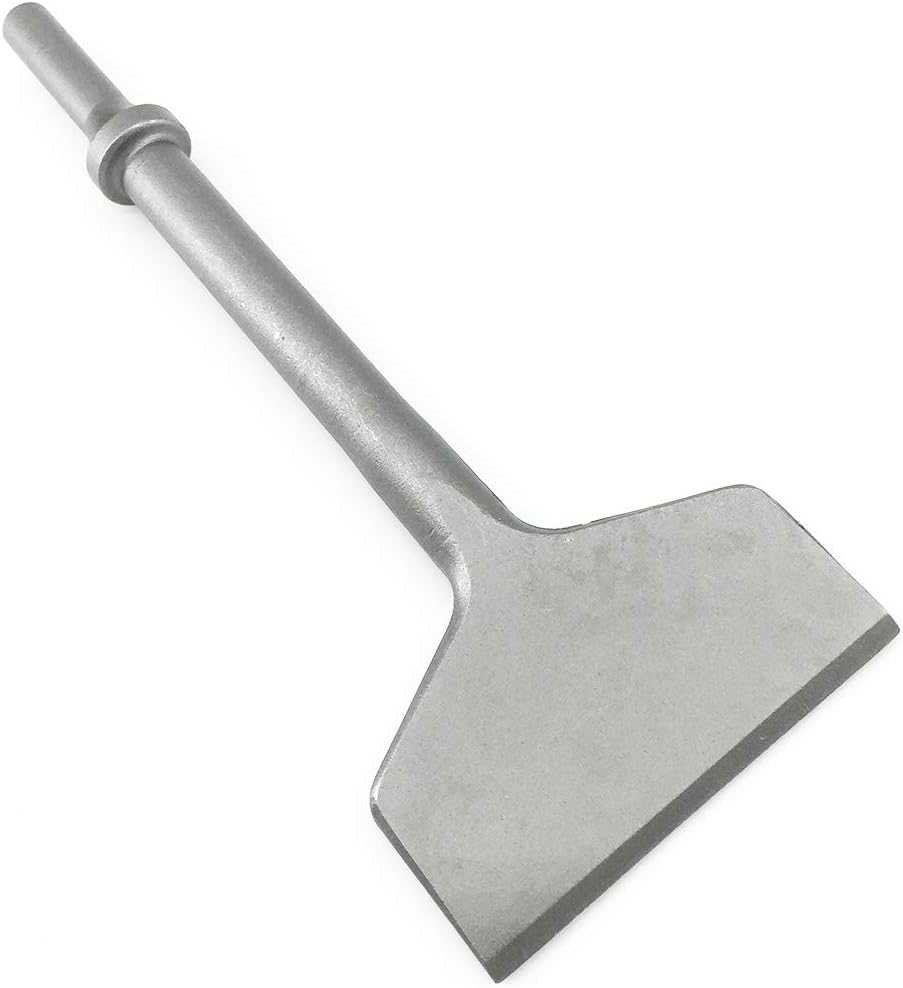 3 Inch Wide Air Chisel Bit, Pneumatic Tile & Thinset Scaling Chisel - 0.401 Inch Shank, Wall & Floor Tile Remover, Floor Scraper, Works with Air Hammer