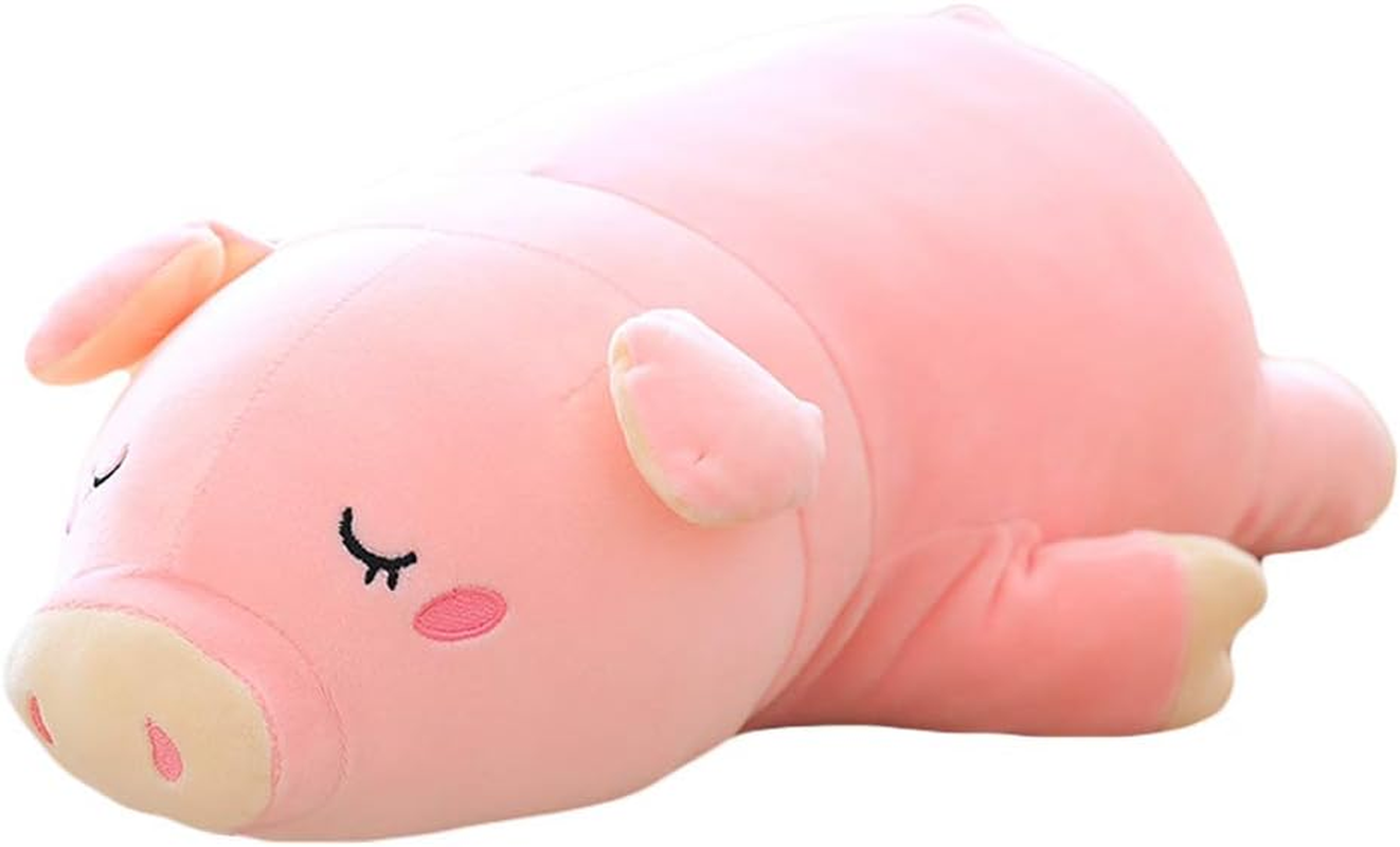 Pig Plush Pillow, Piggy Soft Hugging Pillow Funny Cute Pig Stuffed Animal Toys Christmas Birthday Girlfriend Gift, 18 Inch
