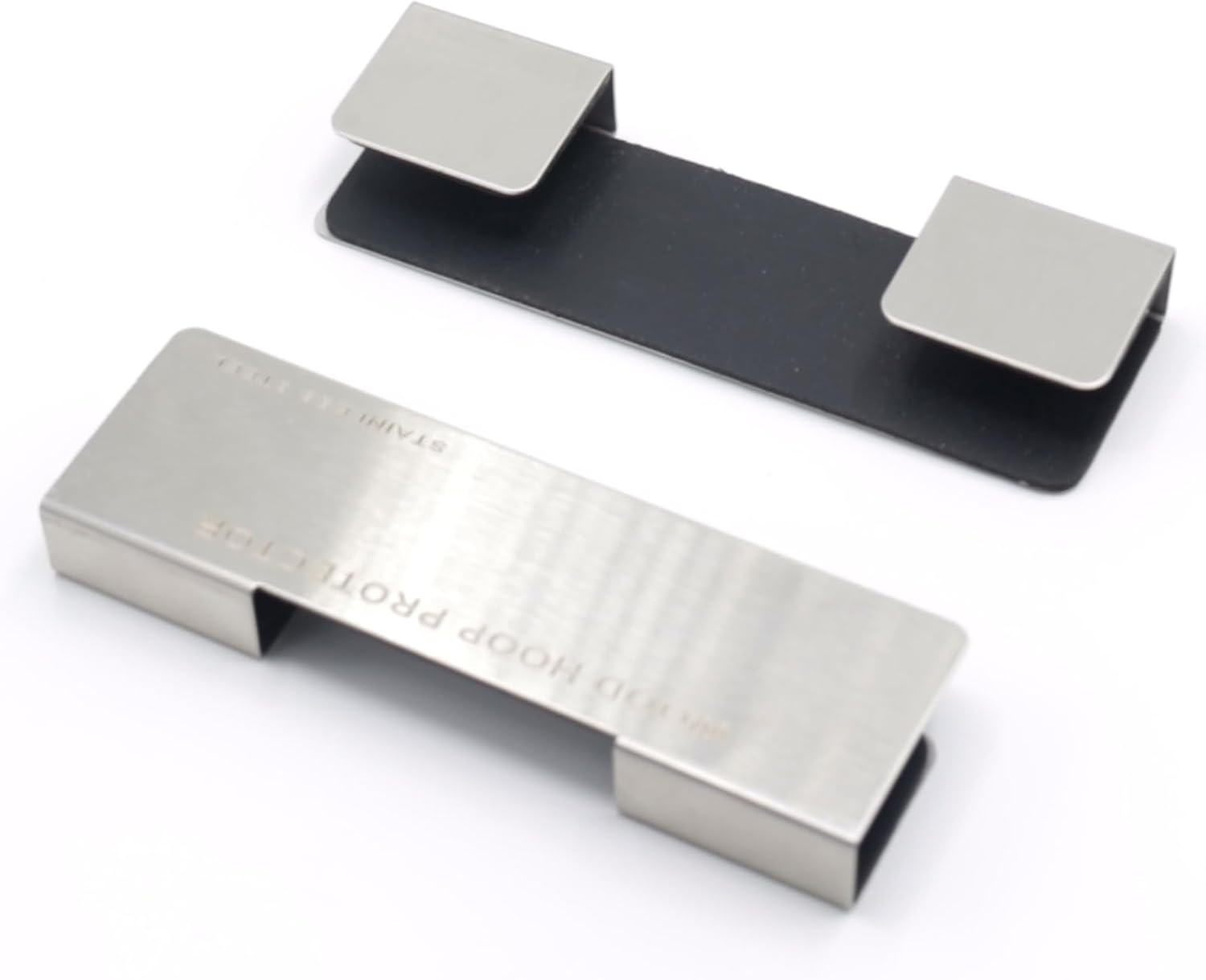 Pack of 2 Bass Drum Hoop Protector, Stainless Steel Rim Guard for Wood Bass Drum, 3.93 X 1.18 Inch, Lasting and Easy to Install