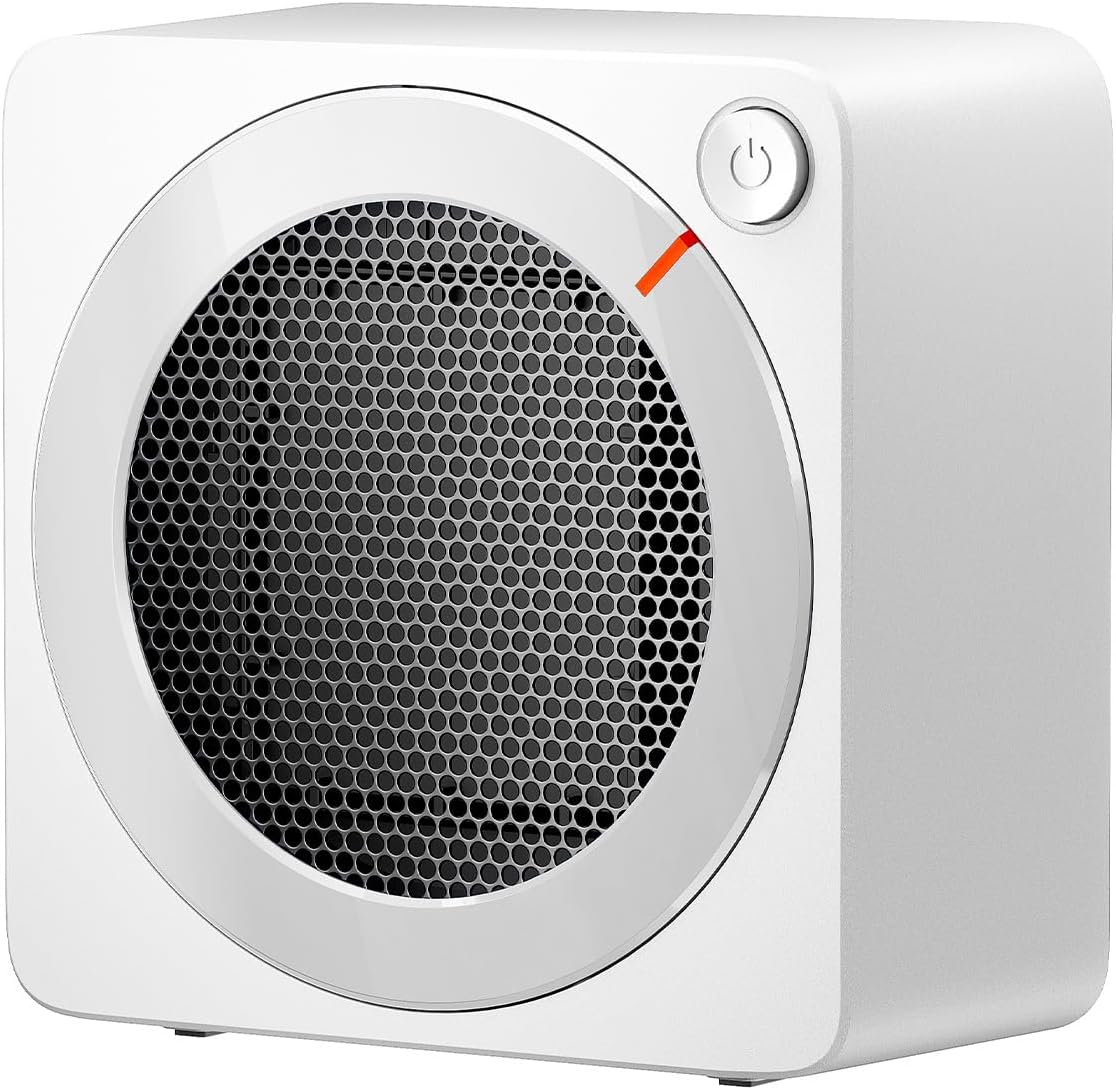 Mini Space Heater, Lightweight PTC Ceramic Fast Heating 500W Energy Eff