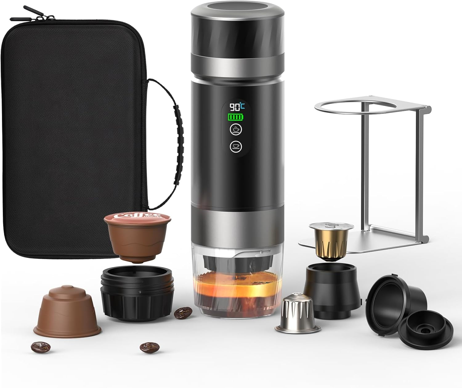 Portable Coffee Maker with 7500mAh Battery - Ideal for Travel & Camping