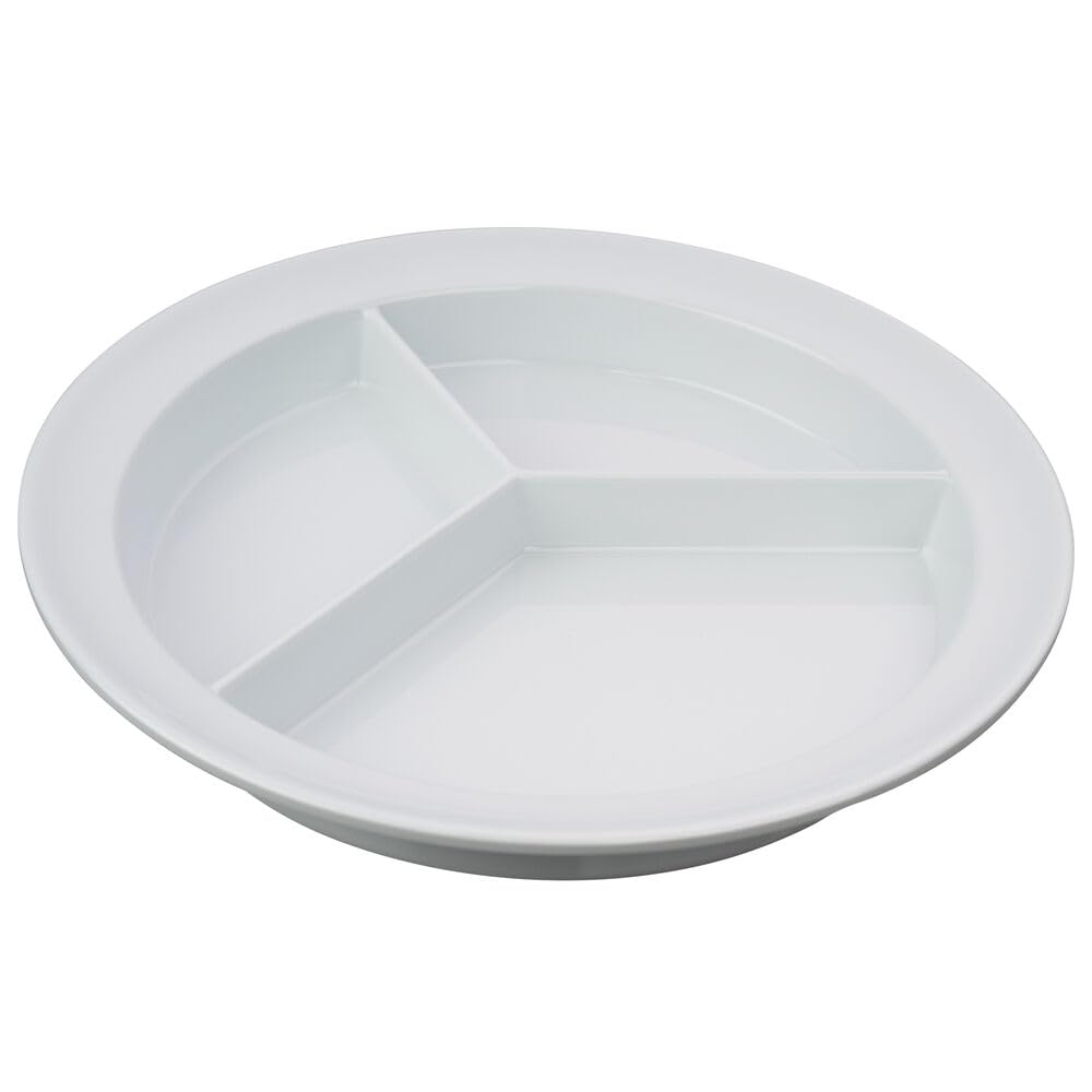 Partitioned Scoop Dish, Melamine Divided Plate for Kids, Elderly, and Disabled, Divided Sections for Portion Control and Easy Scooping Walls for Limited Mobility, Adaptive Plate