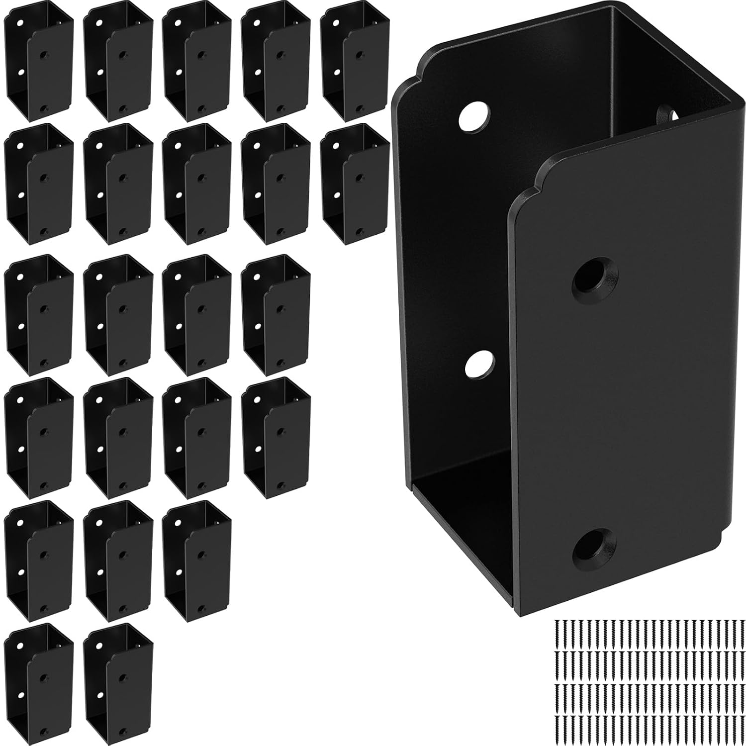 24 PCS 2X4 Stainless Steel Deck Railing Brackets Connectors