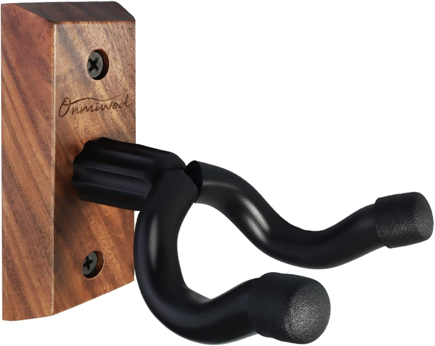 Guitar Wall Mount, Black Walnut Wood Guitar Hanger, U-Shaped Guitar Wall Hanger Mount Holder Hook Stand Wall for Acoustic, Electric Guitar, Banjo, Bass, for Guitar Player Men Boy