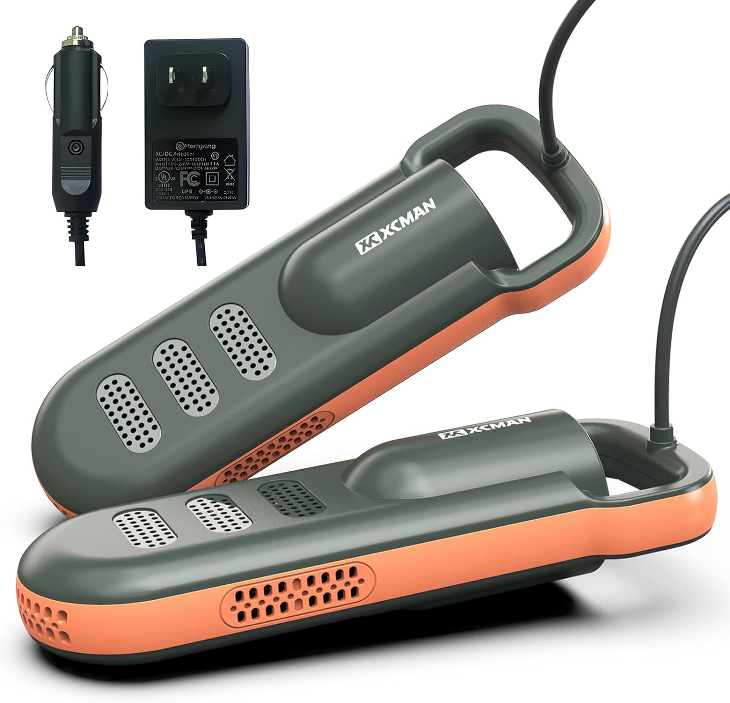Portable Shoe Dryers and Boot Dryer，Boot Dryer for Winter Boots, Work Boots, Rain Boots, Tennis Shoes, Ski Boot Liners,With Integrated Fan and Heater-Ultra Silent | 12V DC/AC Converter| US Plug