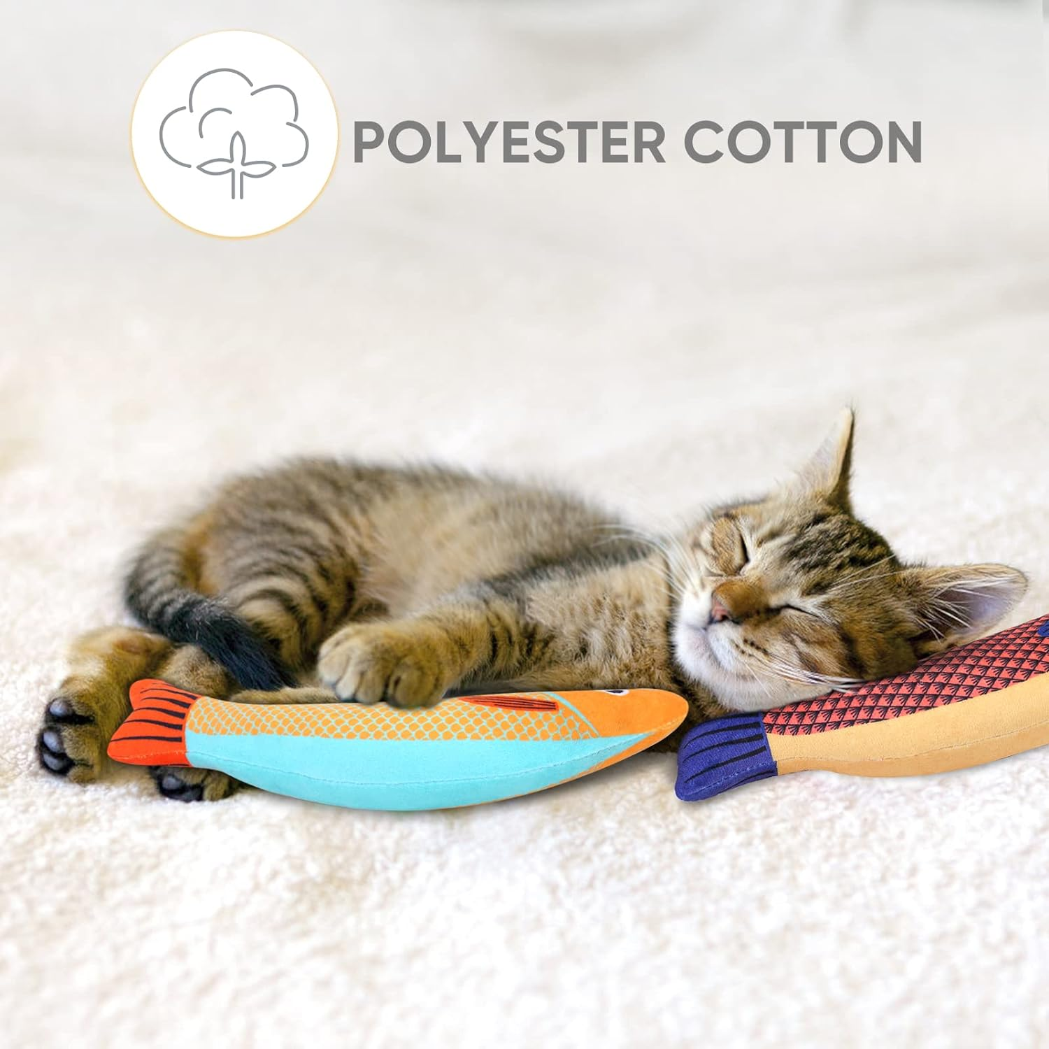 WONOWPA Catnip Toy, 3PCS Cat Chew Toys, Bite Resistant Catnip Toys with Bell ... - Picture 6 of 13