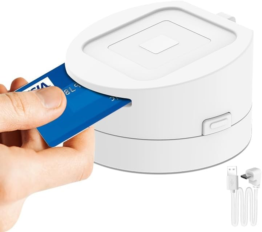 Dock for Square Reader - Compatible with 1st and 2nd Generation Square Reader, Elegant White Case, Anti-Sleep Feature, Includes 1.5m Cable - Stylish and Functional, White.