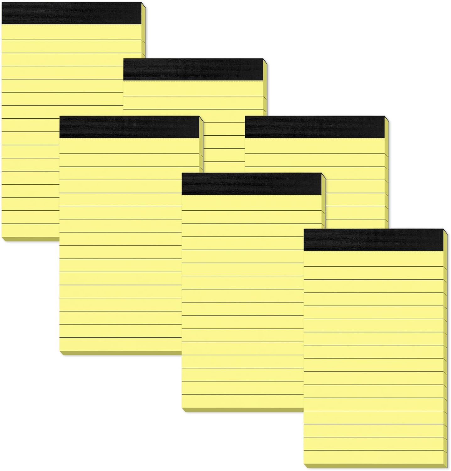 Small Note Pads 3x5 Yellow Pocket Writing Pads 6 Pack Lined Notepads Yellow Small Pads of Paper 3x5 Inch with 30 Sheets per Notepad 80Gsm Paper Pads Mini Note Pads 3x5