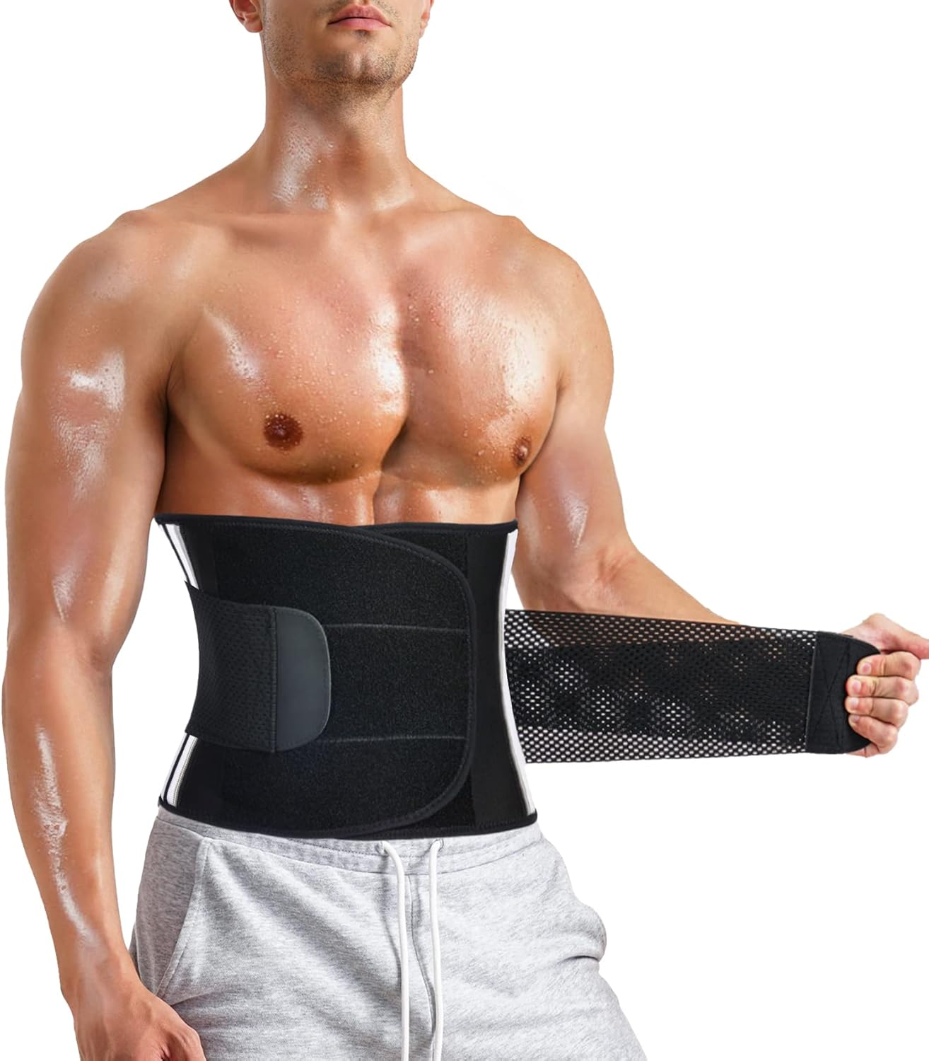 Fajas Reductoras Abdomen Para Hombres Sudar Perder Peso Entrenador De Cintura