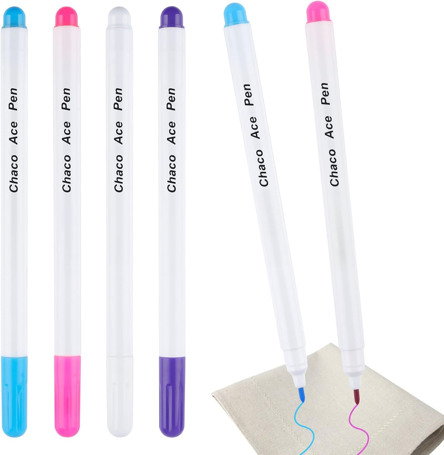 Trickmarker Nähen, 4 Stück Schneiderkreide, Selbstlöschend & Wasserlöslich Stoffmarkierstift, Nähen Zubehör Für Kleidungsstücken Schneiderei Handarbeiten (4 Farben