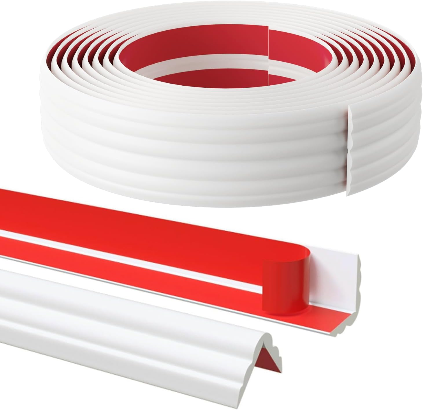 20FT Flexible Wall Corner Protector Moulding Trim, Peel and Stick inside & outside Wall Corner Guards Edge Protector,Self Adhesive Molding Trim Strip for Edge Ceiling