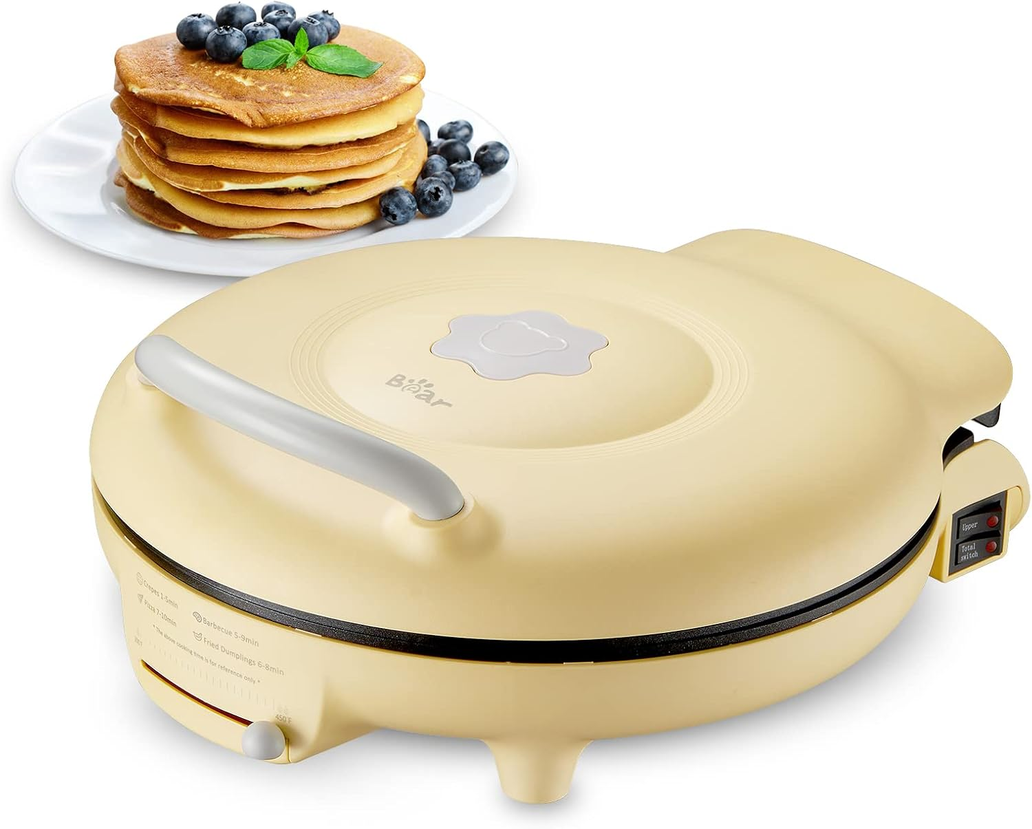 Bear 6-In-1 Electric Griddle, Smokeless Indoor Grill with Nonstick Baking Fryin