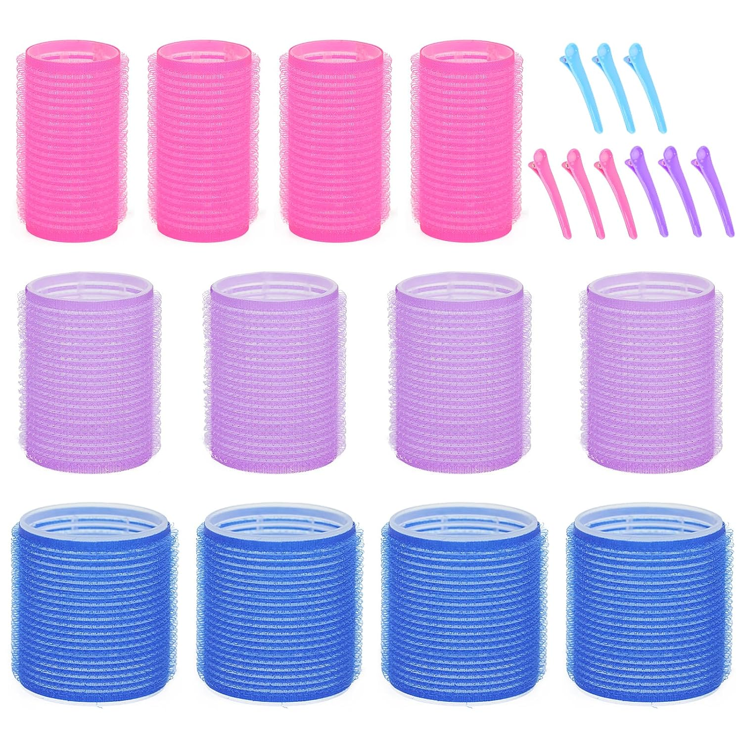 Self-Grip Hair Rollers for Long, Medium, and Short Hair - 21 PCS Set