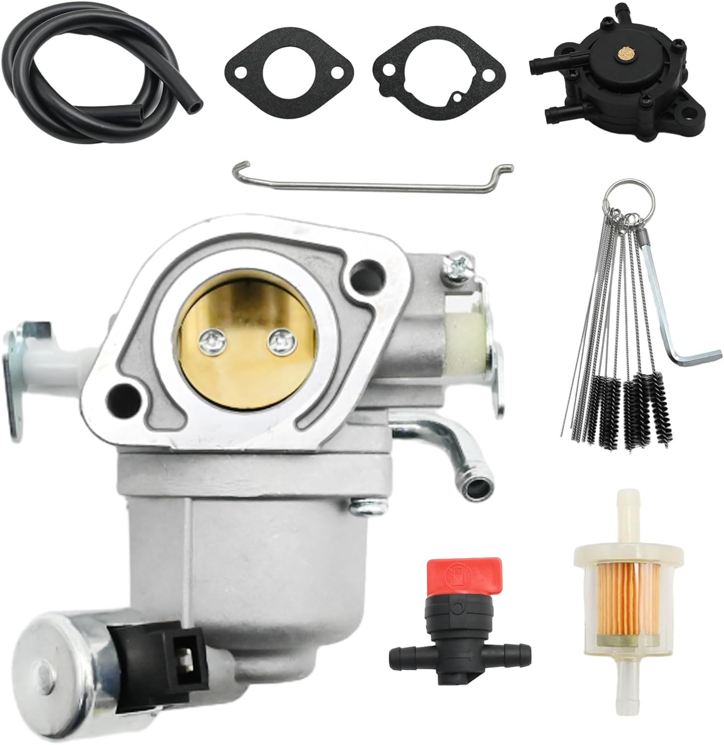 Z335E Carburetor Carb with Tune up Kit Fuel Pump, Replacement for John Deere Z335E Zero Turn Mower