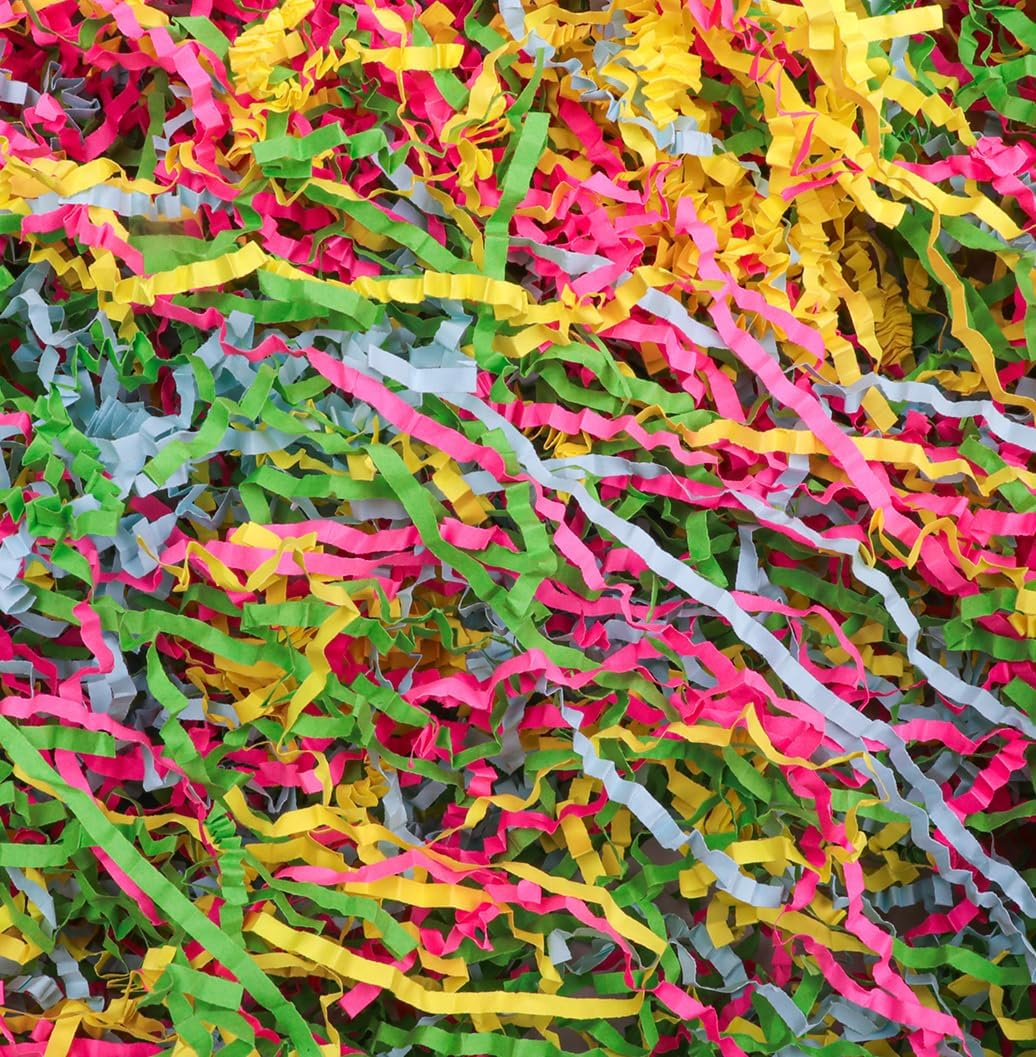 230Grams/1/2Lb Colored Crinkle Cut Paper Shred Filler Gift Box Filler Paper for Easter Days, Valentine'S Day Christmas Gift Box Filling
