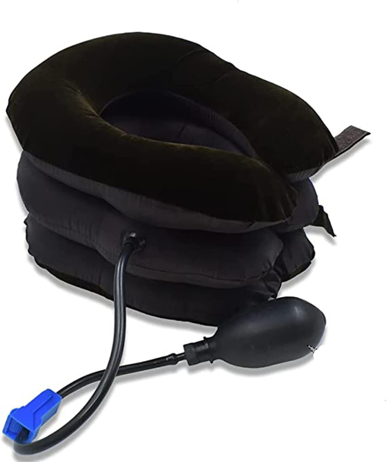 Cervical Neck Traction Device for Instant Neck Pain Relief Inflatable Adjustable Neck Stretcher Neck Support Brace Neck Traction Pillow for Home Use Neck Decompression(Brown)