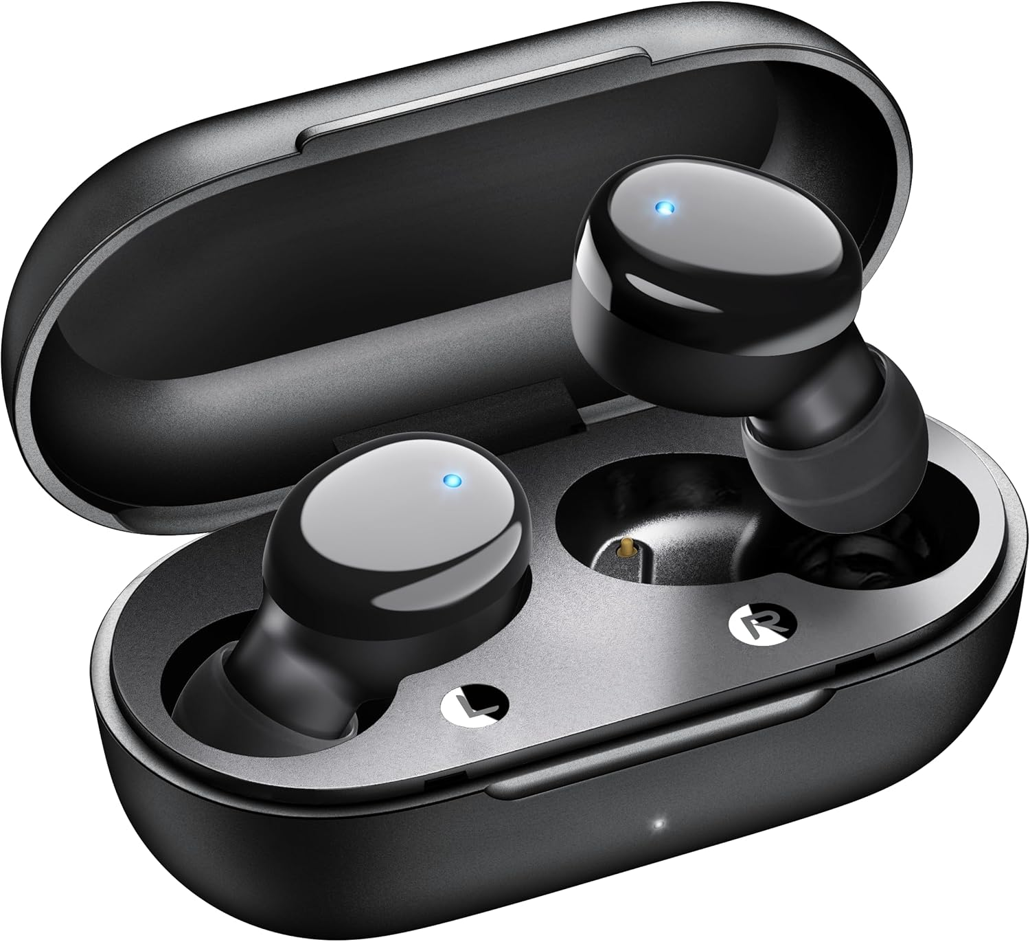 Wireless Earbuds In-Ear Headphones Bluetooth 5.3 with Built-In Mics Deep Bass Clear Call Ultralight Headsets up to 30H Play Time for Studying Workout Gaming