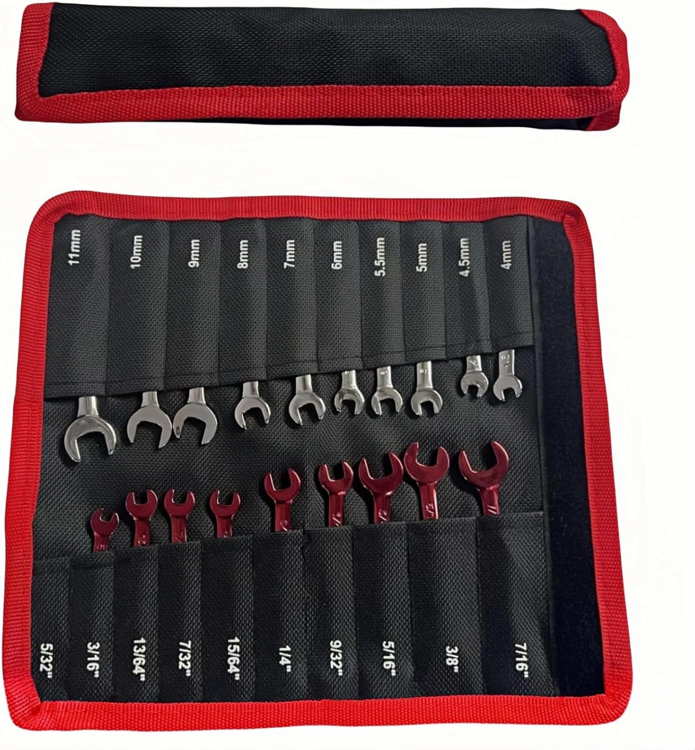 BLIRITEL Small Wrenches Roll up Pouch, Tool Roll Storage Bag for Mini Wrench Set