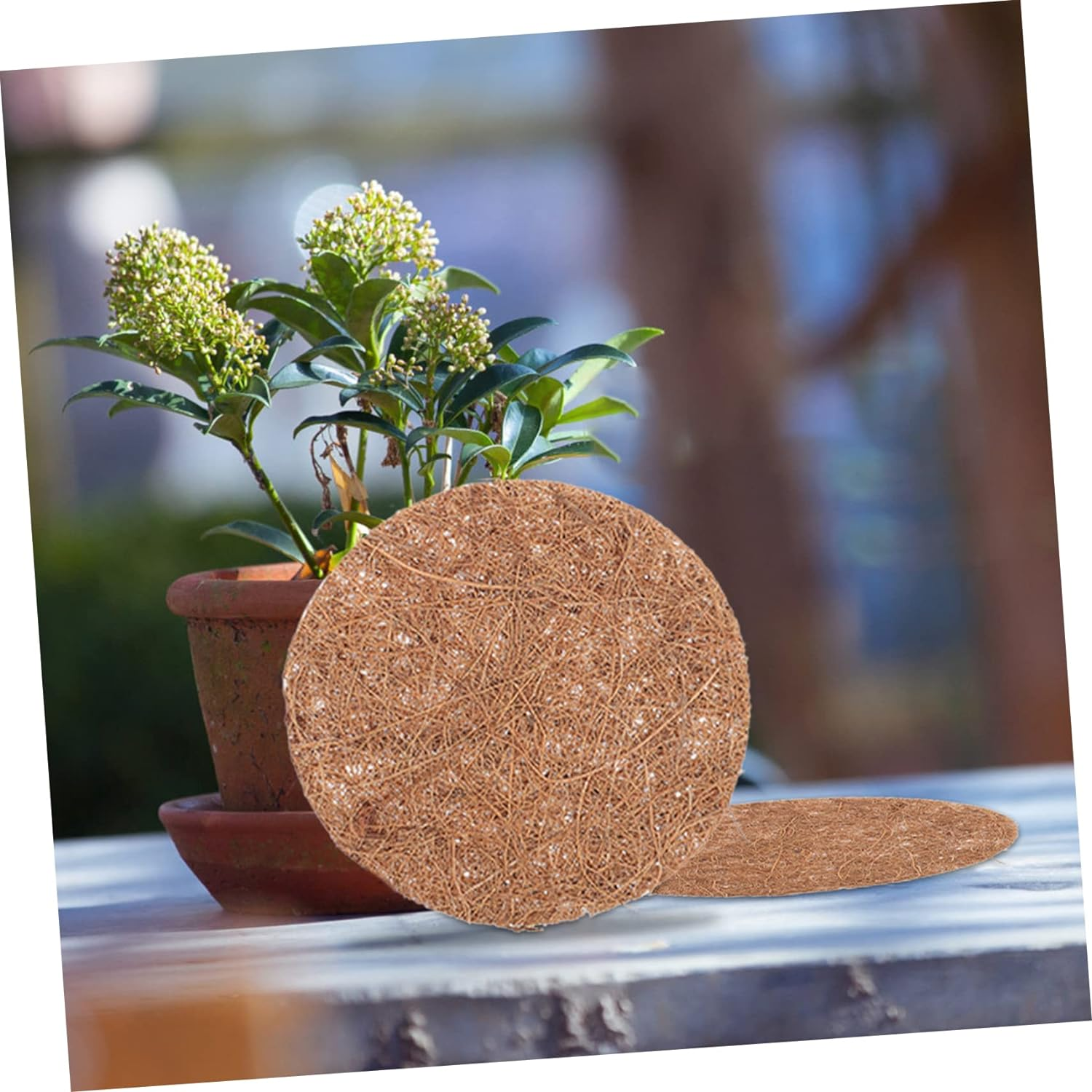 CIYODO 12Pcs Coco Coir Liner for Hanging Baskets Natural Coconut Fiber Basket... - Picture 6 of 12