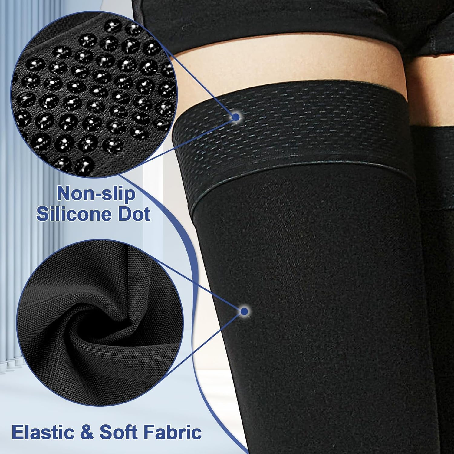 Beister Compression Stocking 20-30 mmHg for Women & Men, 1 Pair Open Toe Thig... - Picture 7 of 22