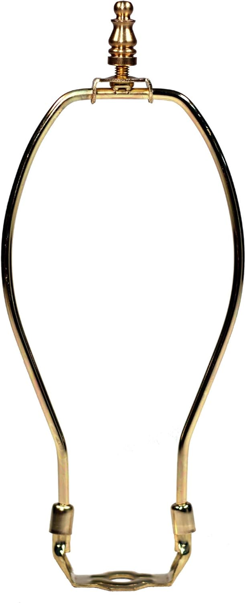 8-Inch Lamp Harp Kit - Gold Finish | Regular Weight Harp, Premium Finial, and Base Set for Table and Floor Lamps