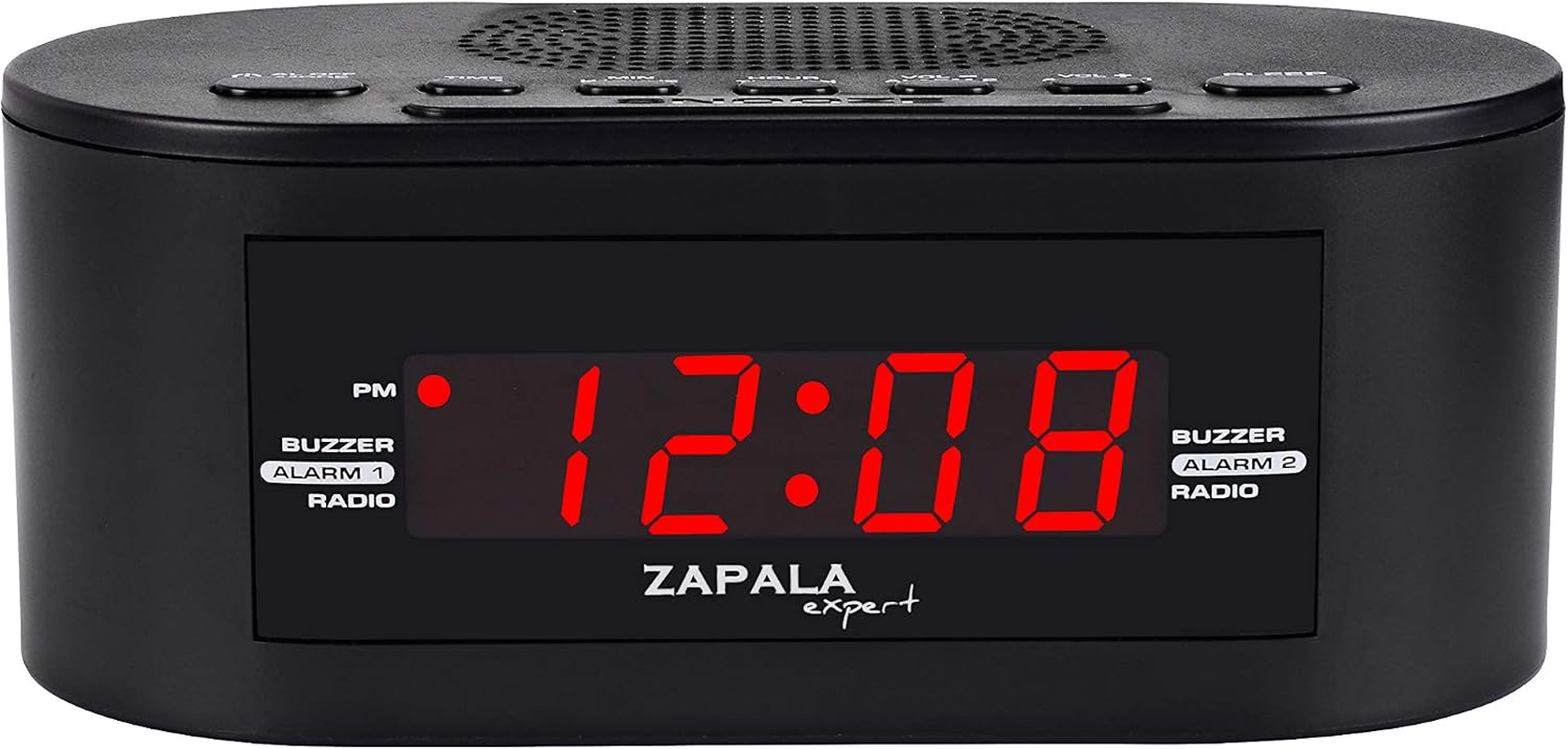 Wake-Up Alarm Clock with FM Radio for Bedside or Kitchen, Dual Alarm