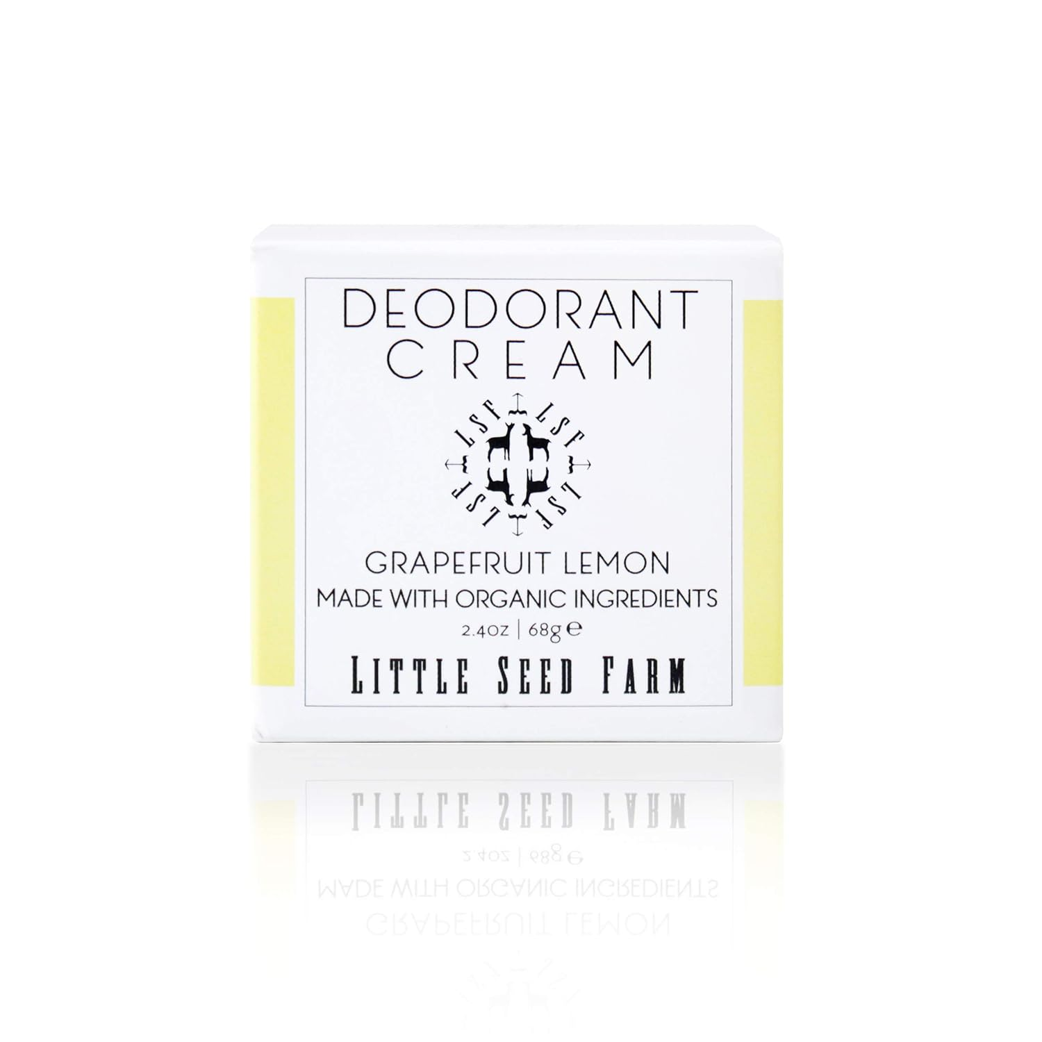 All Natural Deodorant Cream, Aluminum Free Deodorant for Women or Men, 2.4 Ounce - Grapefruit Lemon